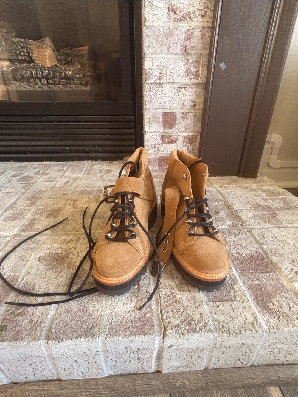 Marc Fisher Women’s Suede Lace-Up Boots in Tan